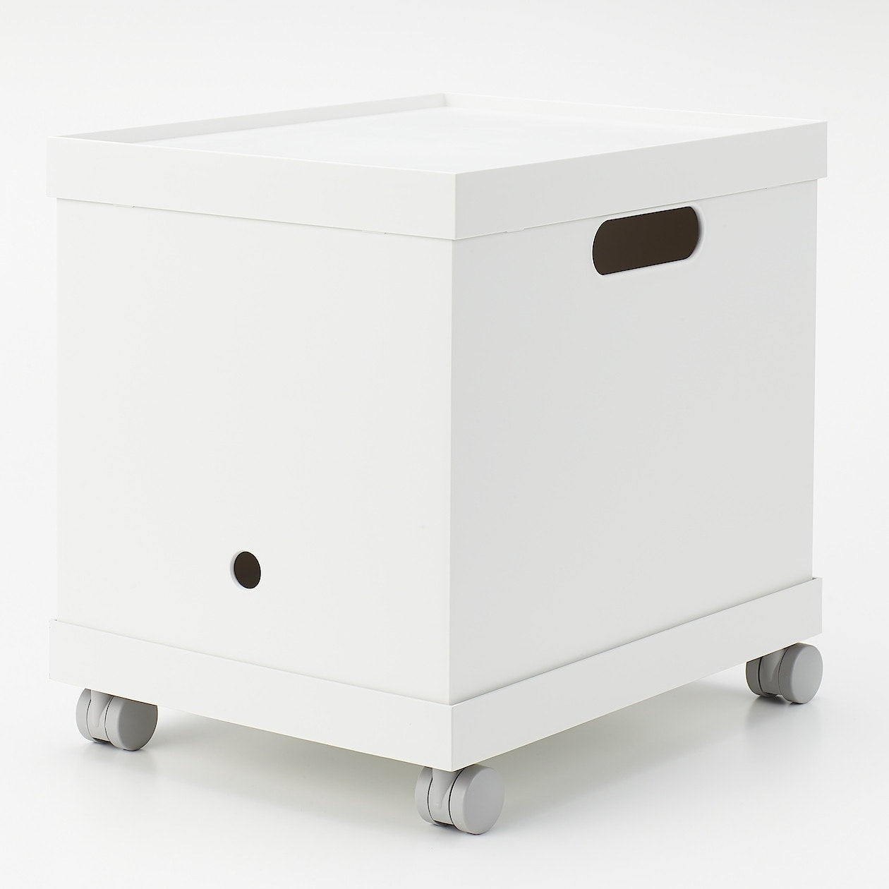 Castor-Attachable Lid For Wide PP File Box - White Grey