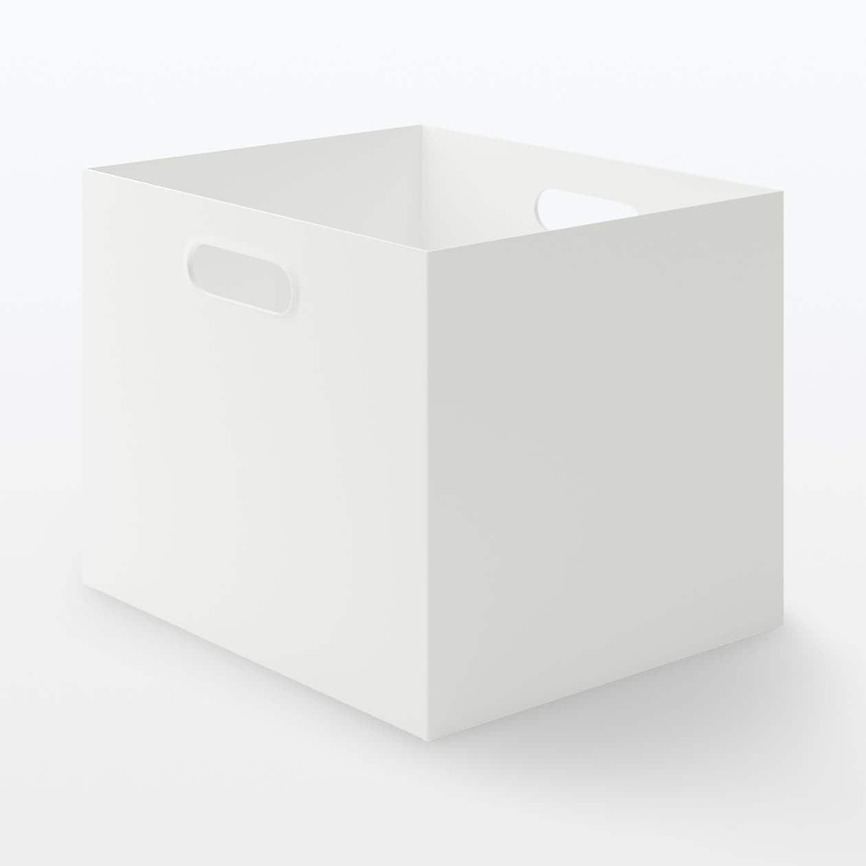 PP File Box With Handles - A4 White Grey