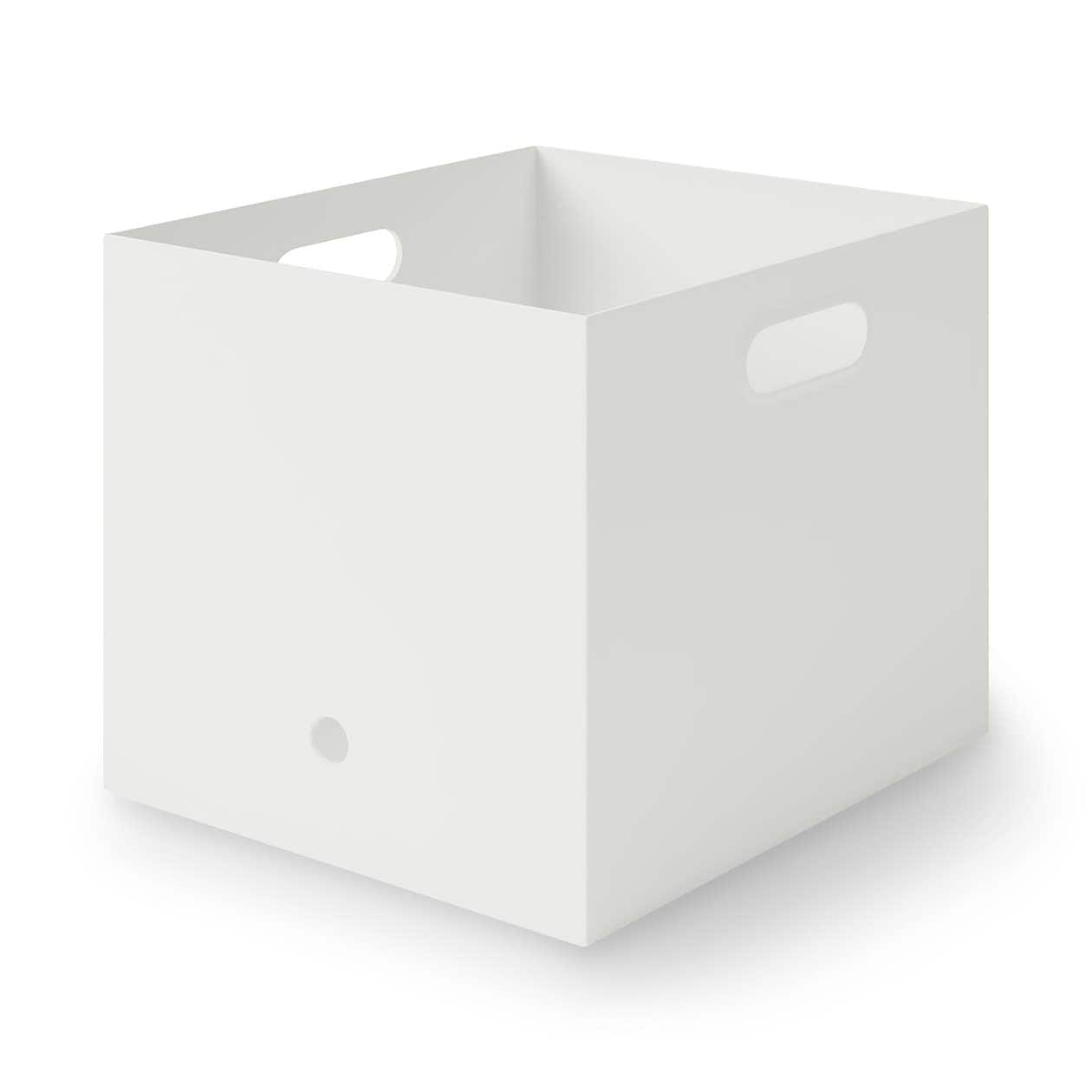 PP File Box With Handles - A4 White Grey