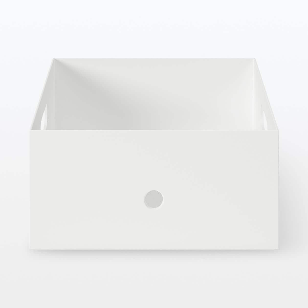 PP File Box With Handles - 1/2 White Grey