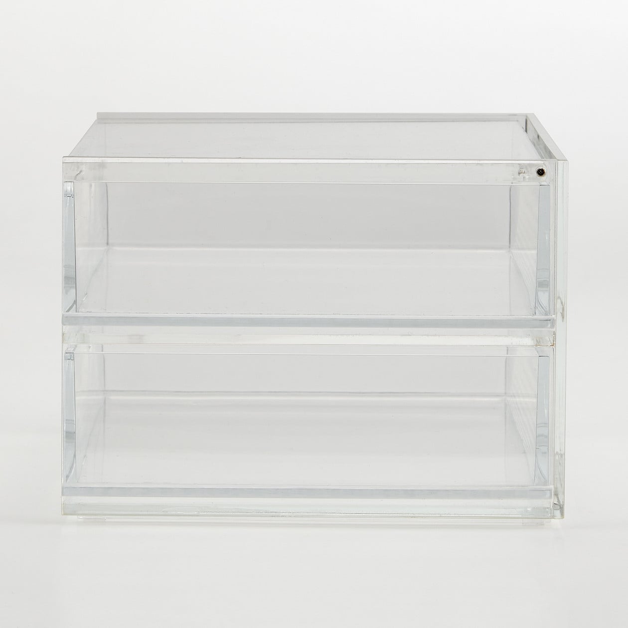 Acrylic Case with Lid 2 Drawers