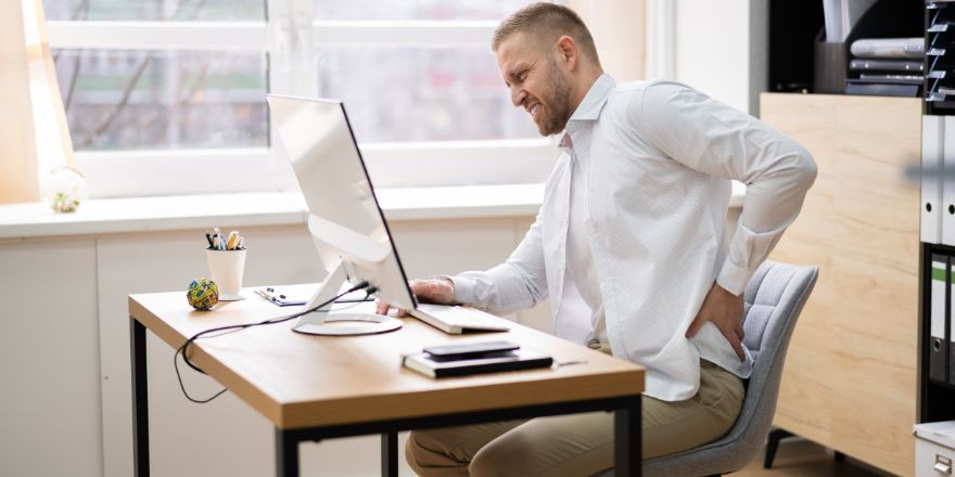 Prolonged sitting can progressively alter the normal curvature of the spine