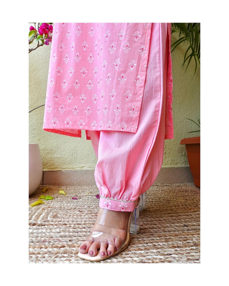 Pink Afghani Suit Set – Label Madhuri Thakkar