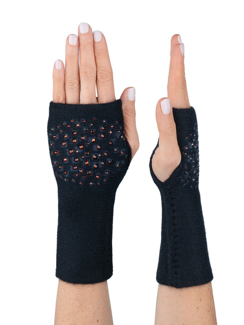 Mid Length Fringe Allen Fingerless Static Fringe w/ – Gloves Textiles – Length Gloves (sale) Fingerless Cashmere Mid Elyse Static