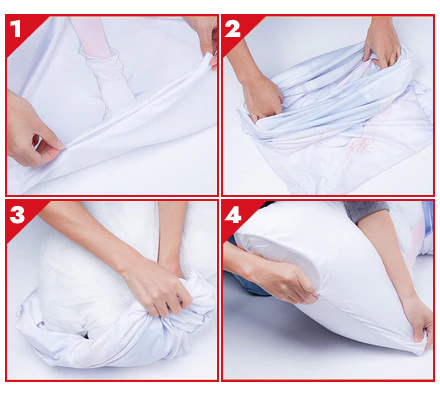 Image of our instructions for body pillows
