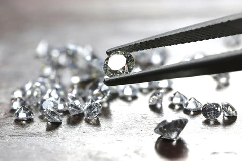 Diamonds close up