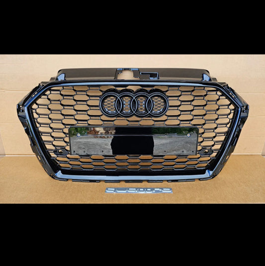2009-2012 AUDI A3 S3 8P Grill RS3 Style Front Bumper Grille Black