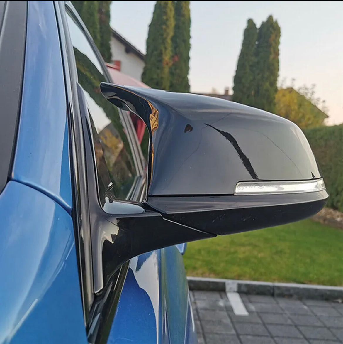 Gloss Black Wing Mirror Cover Cap For BMW E90 E91 E92 E93 PRE-LCI