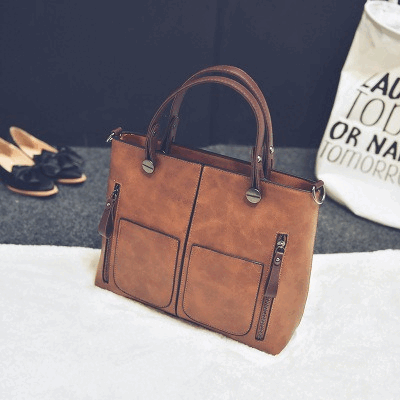 Alba™ - Vintage Shoulder Bag in Leather – Shoe Gigant NZ