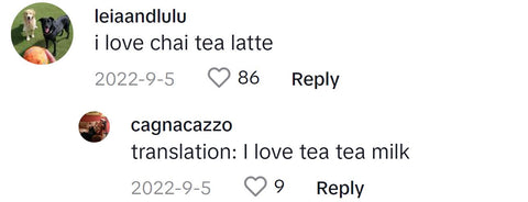 chai tea tiktok comments