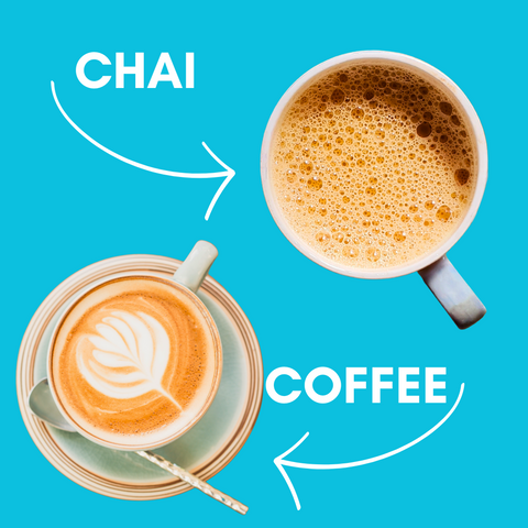 color of coffee and chai can be similar