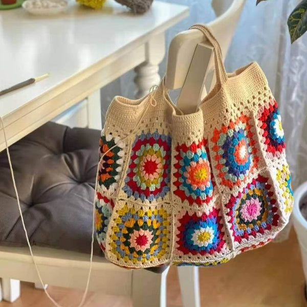 Buy Granny Square Bag Online | Retro Crochet Bag for Sale- Blingcute.com