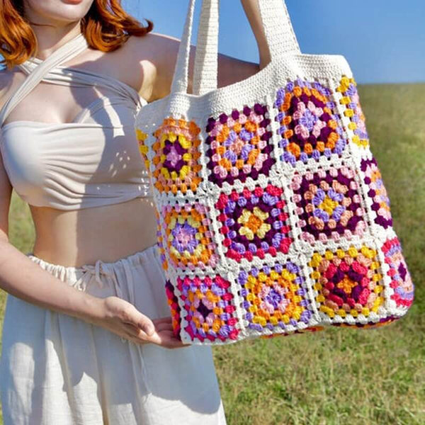 Crochet Tote Bag | Boho Hippie Handbag | Buy Hippie Crossbody Bag ...