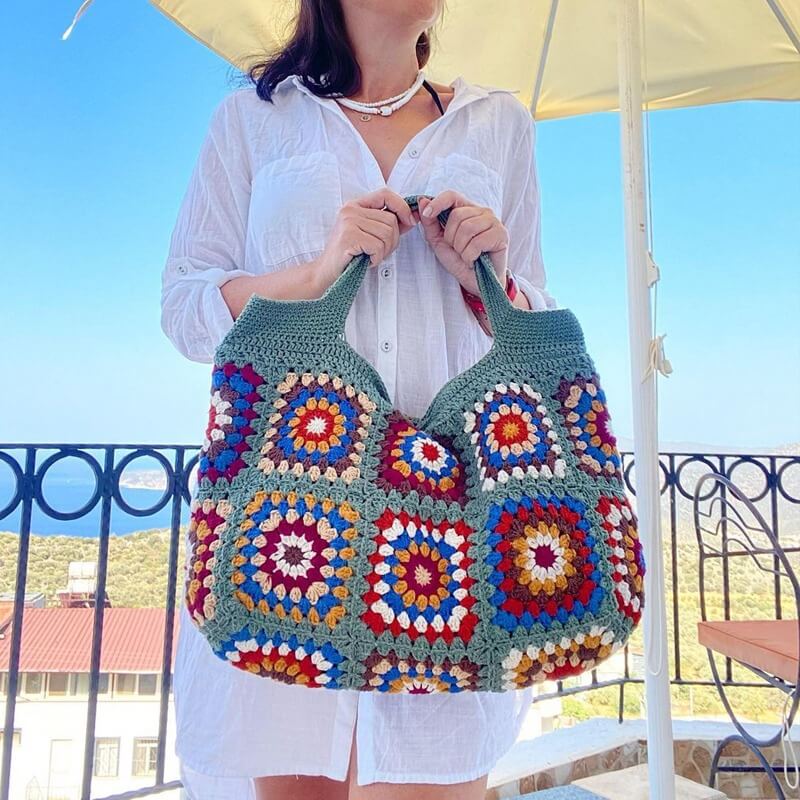 Crochet Handmade Bag Laura Spring  Tangled Yarn Shop