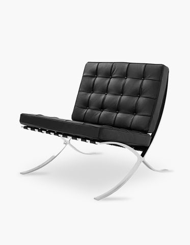black barcelona chair