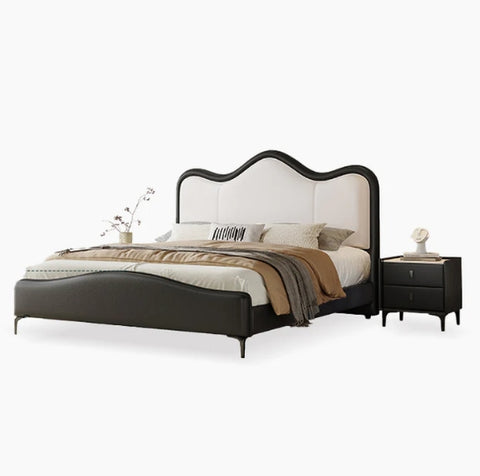 leather king size bed