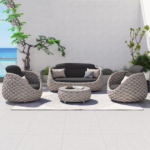 rattan sofa and chairs