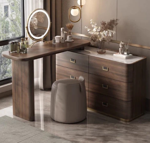 Wooden extendable dressing table
