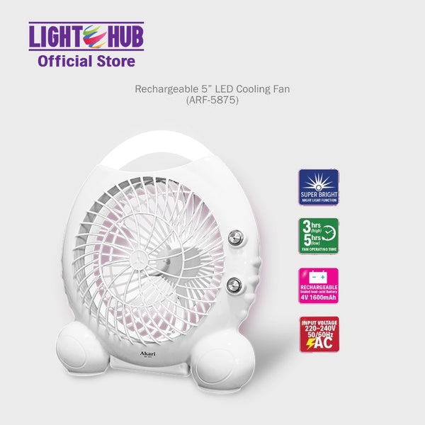 akari 5 led cooling fan