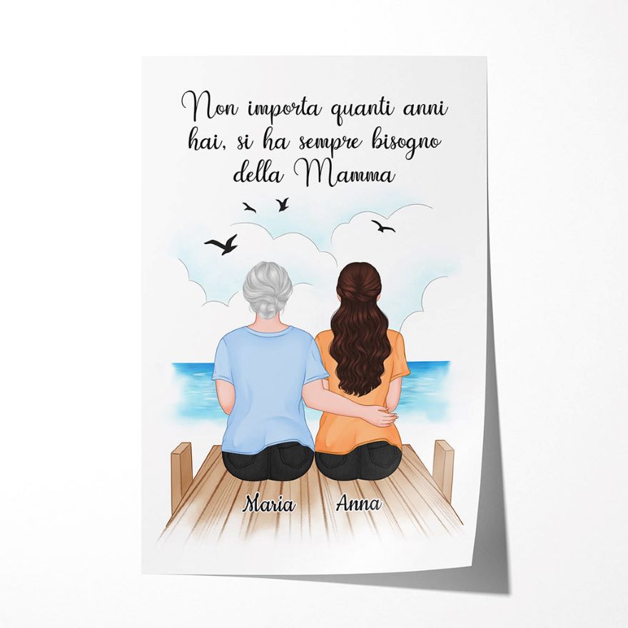 Regalo di compleanno per mamma poster personalizzato