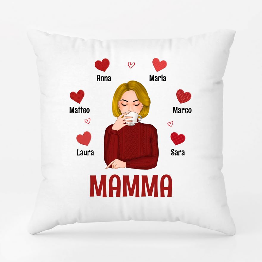 Idee regalo per la Festa della Mamma cuscino personalizzato