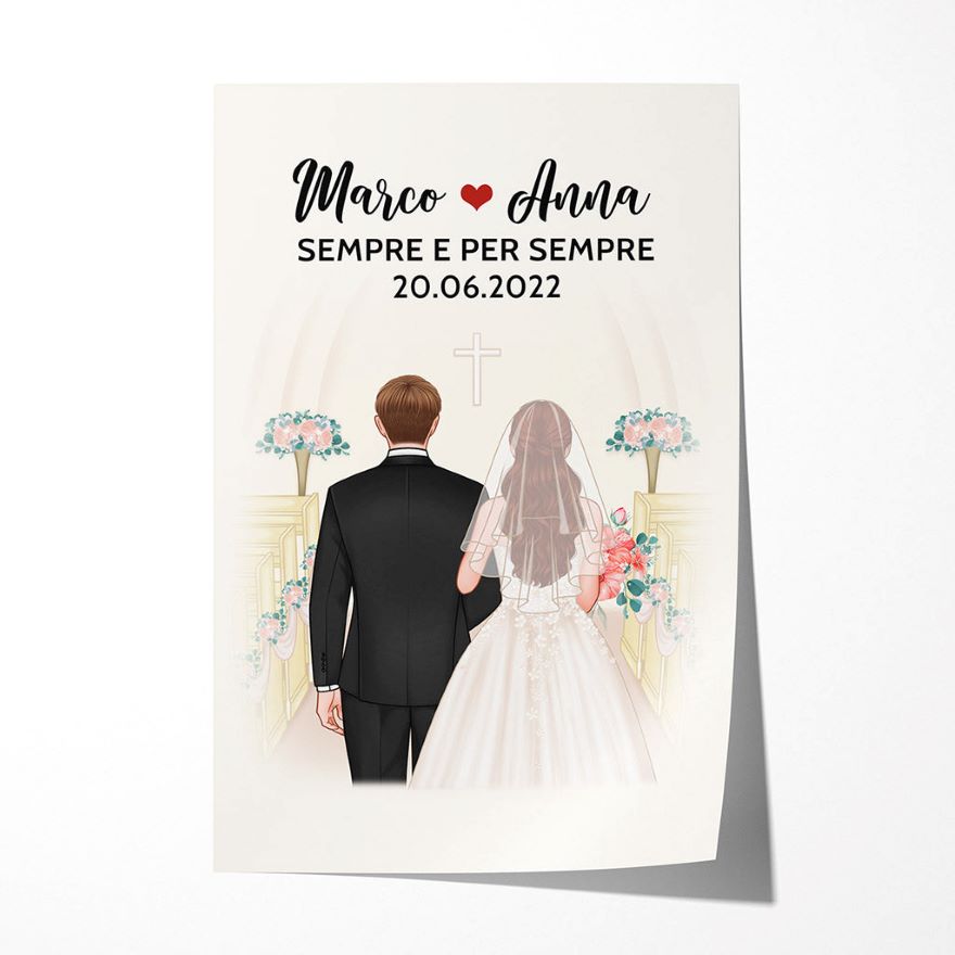 Regali anniversario matrimonio poster personalizzato