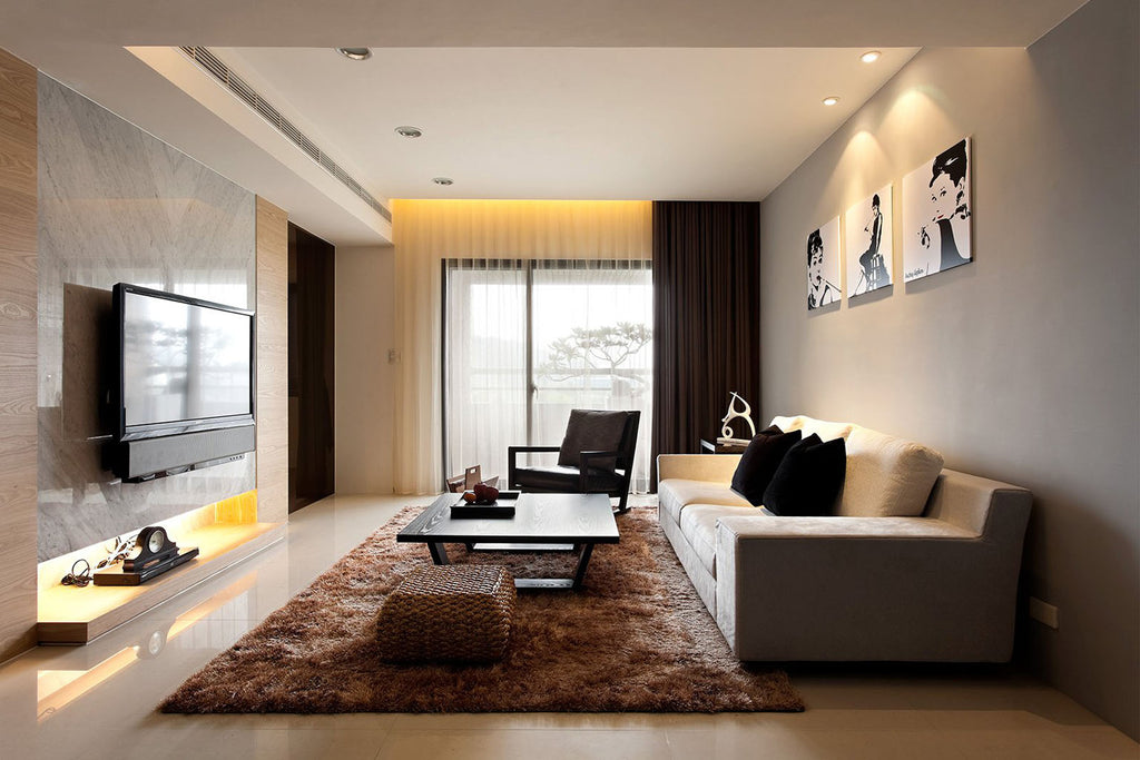 Brown Sheepskin in contemporary interior