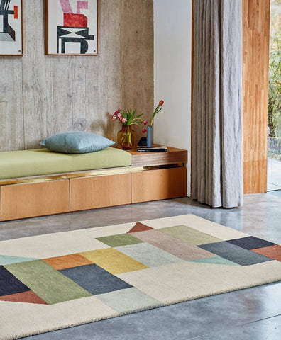 Reef RF15 Modern Bauhaus Design Wool Tufted Rug