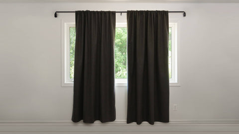 curtains hanging on wall