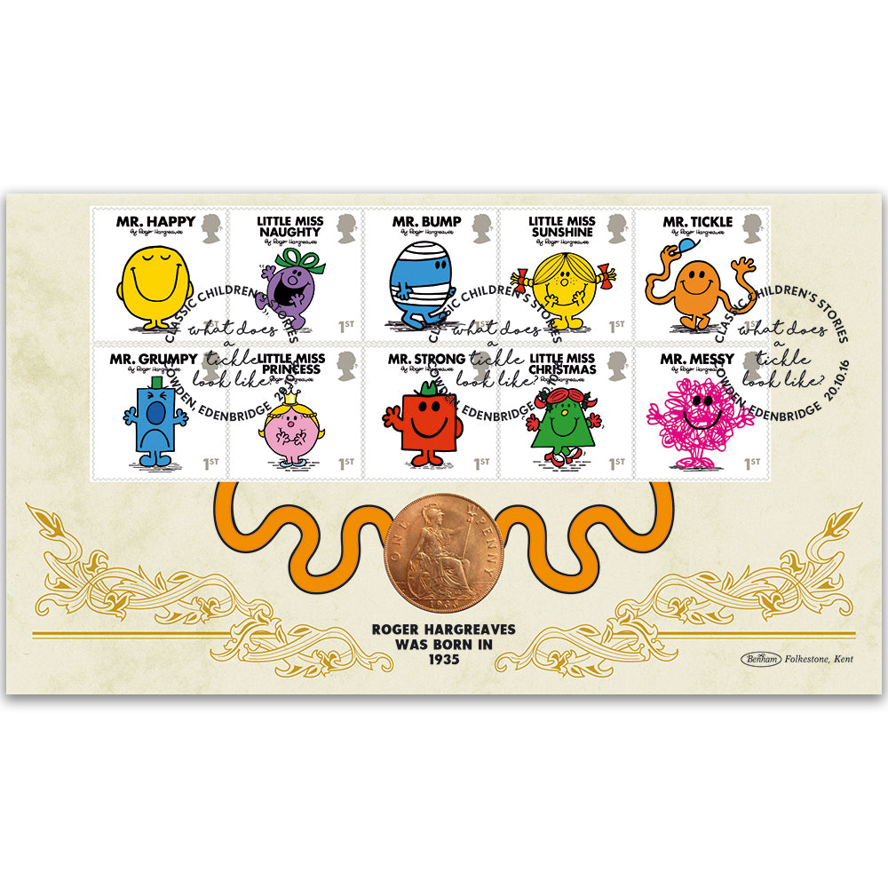 2016 Mr Men Stamps Coin Cover
