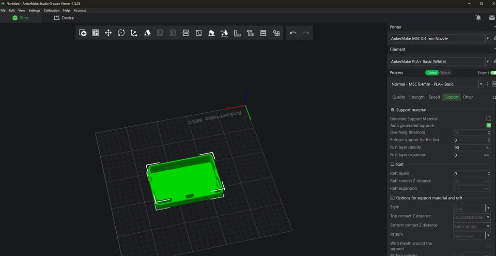 A slicer software interface showing the process of editing a stl file.