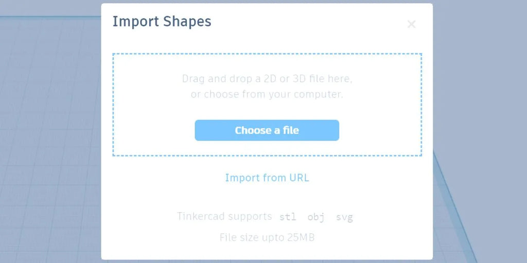 This will open a dialogue box that allows you to select an STL file from your computer.