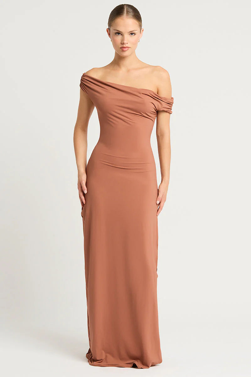 Bond-Eye Be Flat Lycra Nixi Maxi Dress