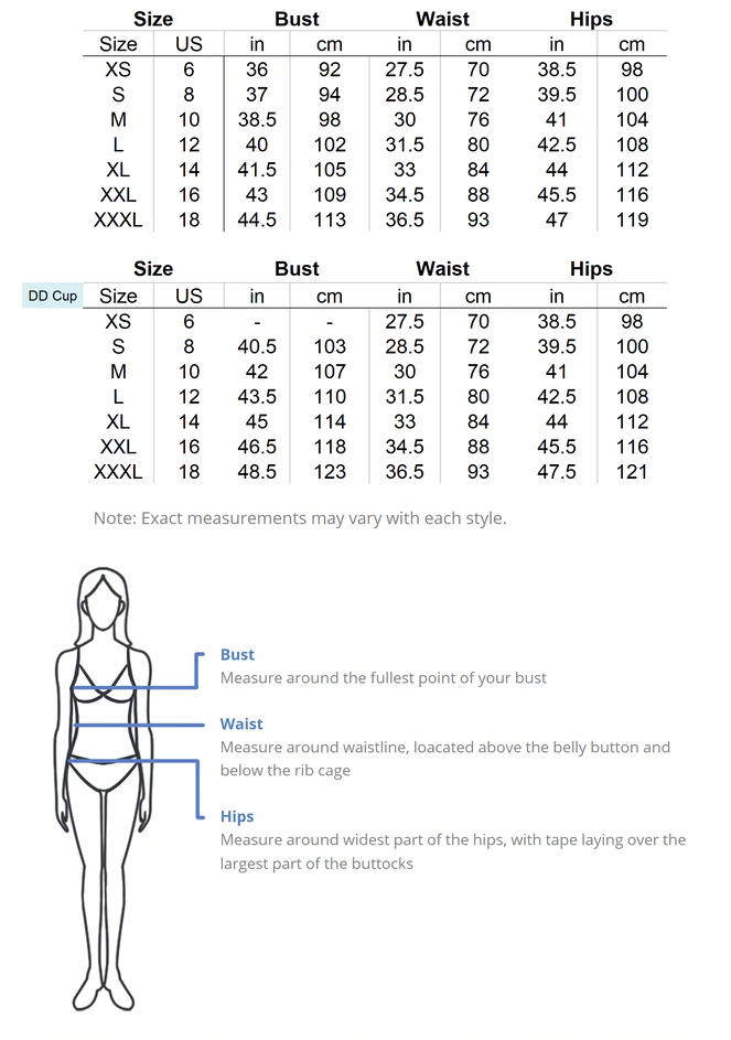 MiracleSuit Size Chart – Bralissimo
