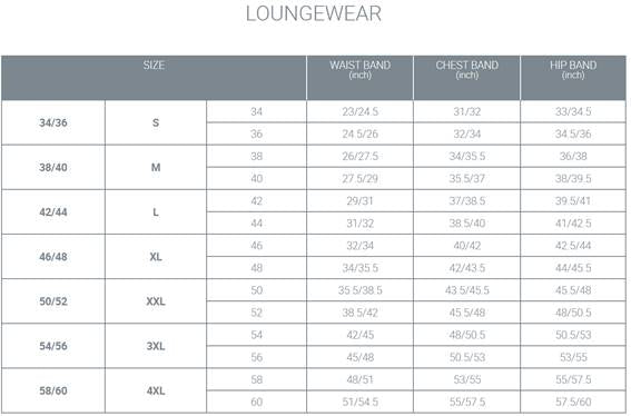 Lush Fashion Lounge Sizing Chart