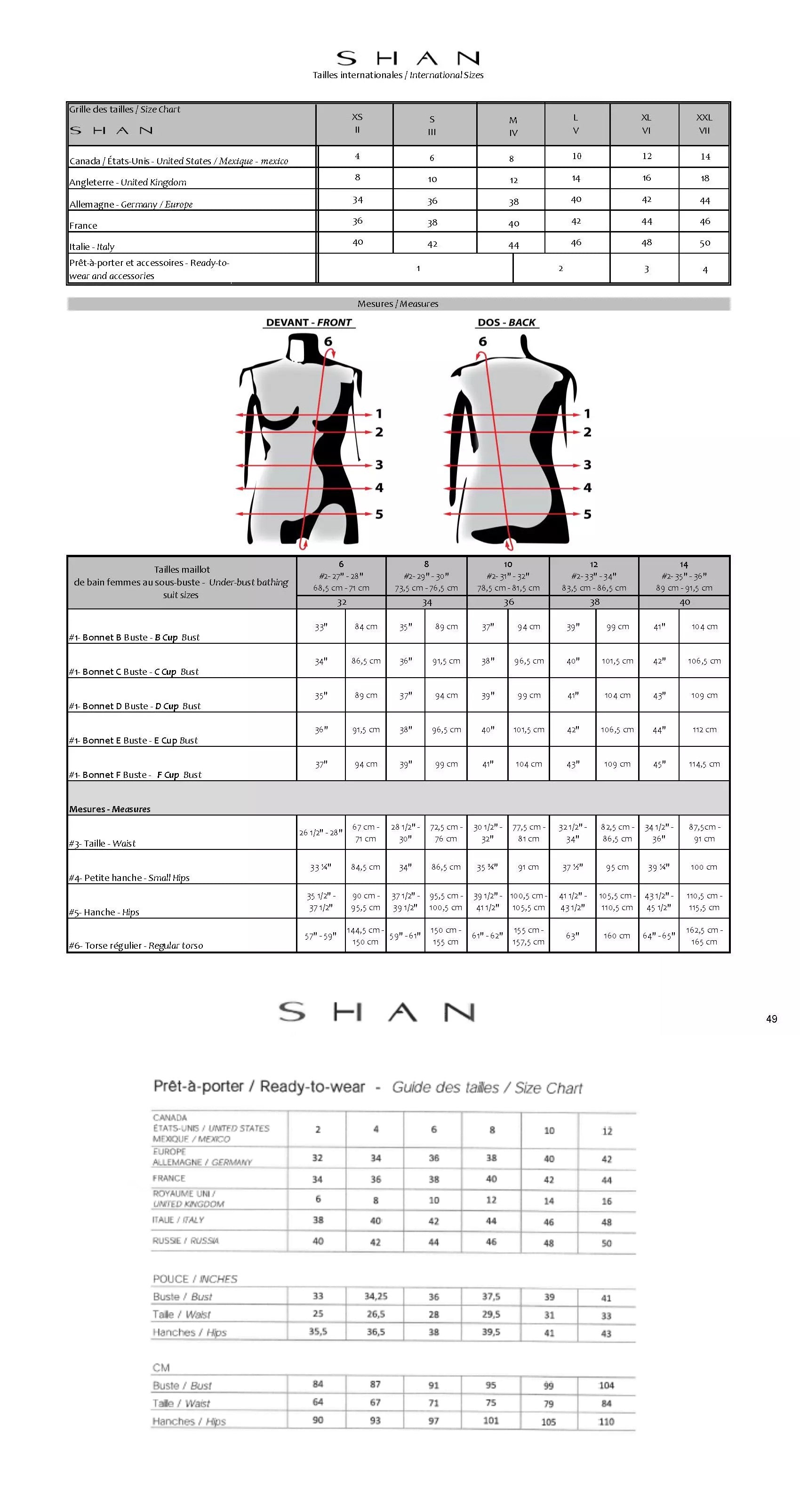 Shan Size Chart – Bralissimo
