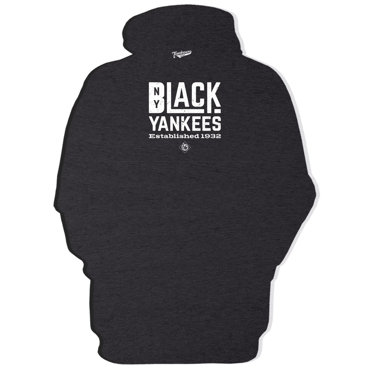 New York Black Yankees - Est 1932 - Baseball Shirt, Black/White / Adult 2x / 3/4 Sleeve Baseball Shirt