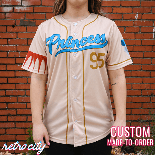 Rebel Princess Full-Button Baseball Jersey 2T