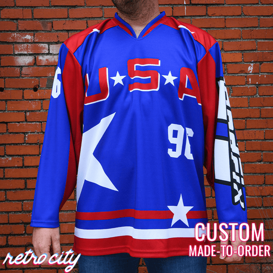 Fabulous Hudson Hornet Lace-Up Hockey Jersey Sweater 3XL