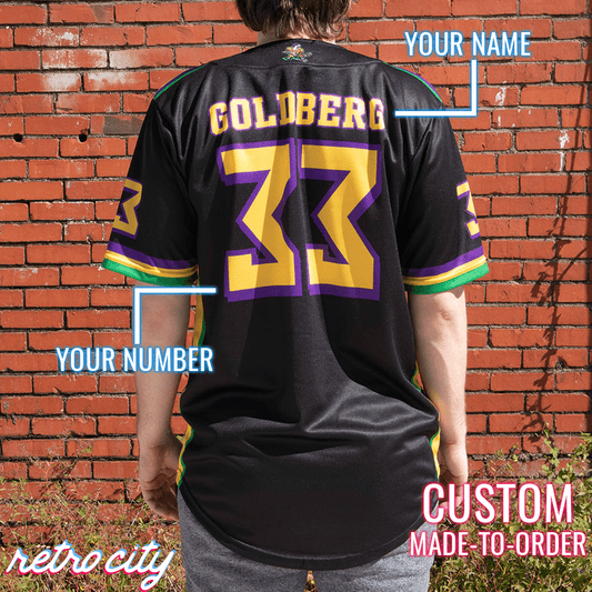 Bad News Bears Custom Baseball Jersey (Black) Youth XL