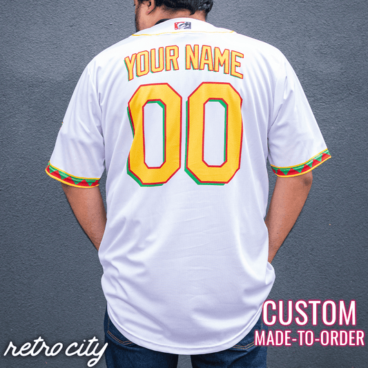 retro-city-threads Golden Sombreros Retro League Custom Baseball Jersey (Home) Youth Small