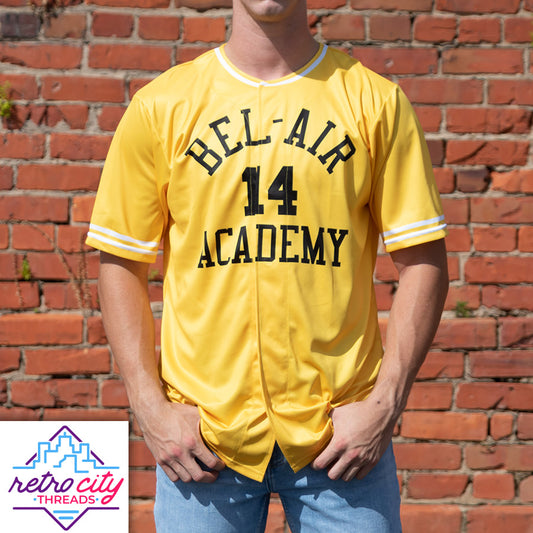 Bel-Air Acacdemy Will Smith 14 Baseball Jersey Yellow – MOLPE