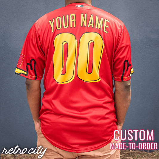 retro-city-threads *IN-STOCK* Golden Sombreros Retro League Custom Baseball Jersey (Away) Adult S