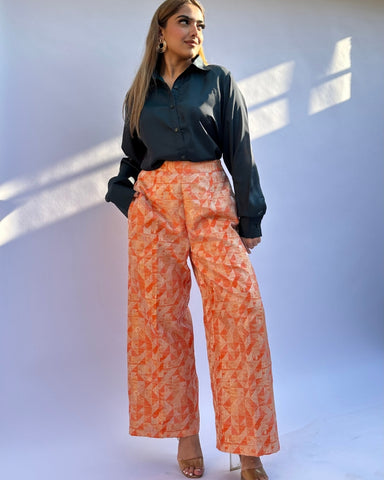 SAFFRON GEO PALAZZO PANT