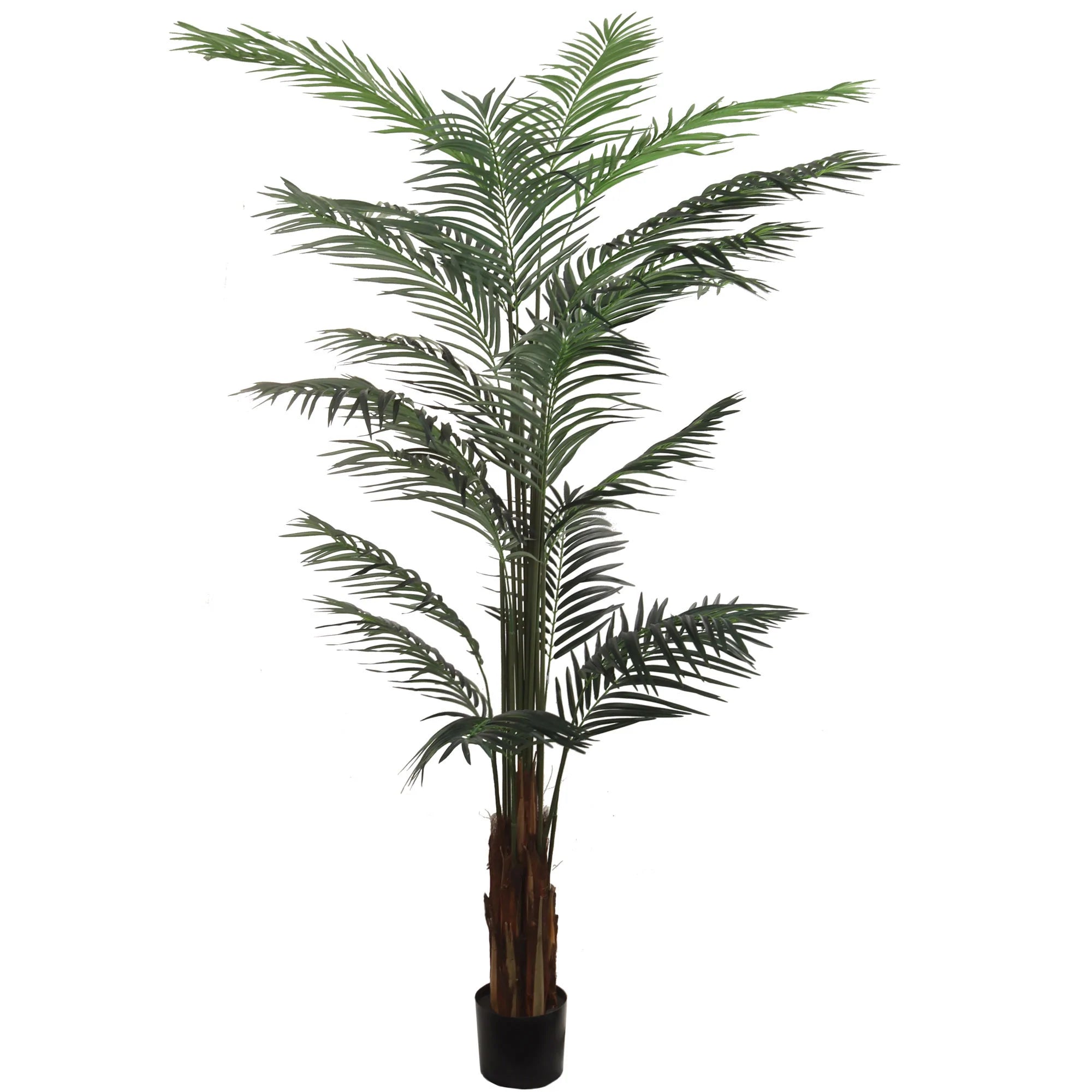 Artificial Silk Areca Palm Tree House Plant in Black Pot 8'
