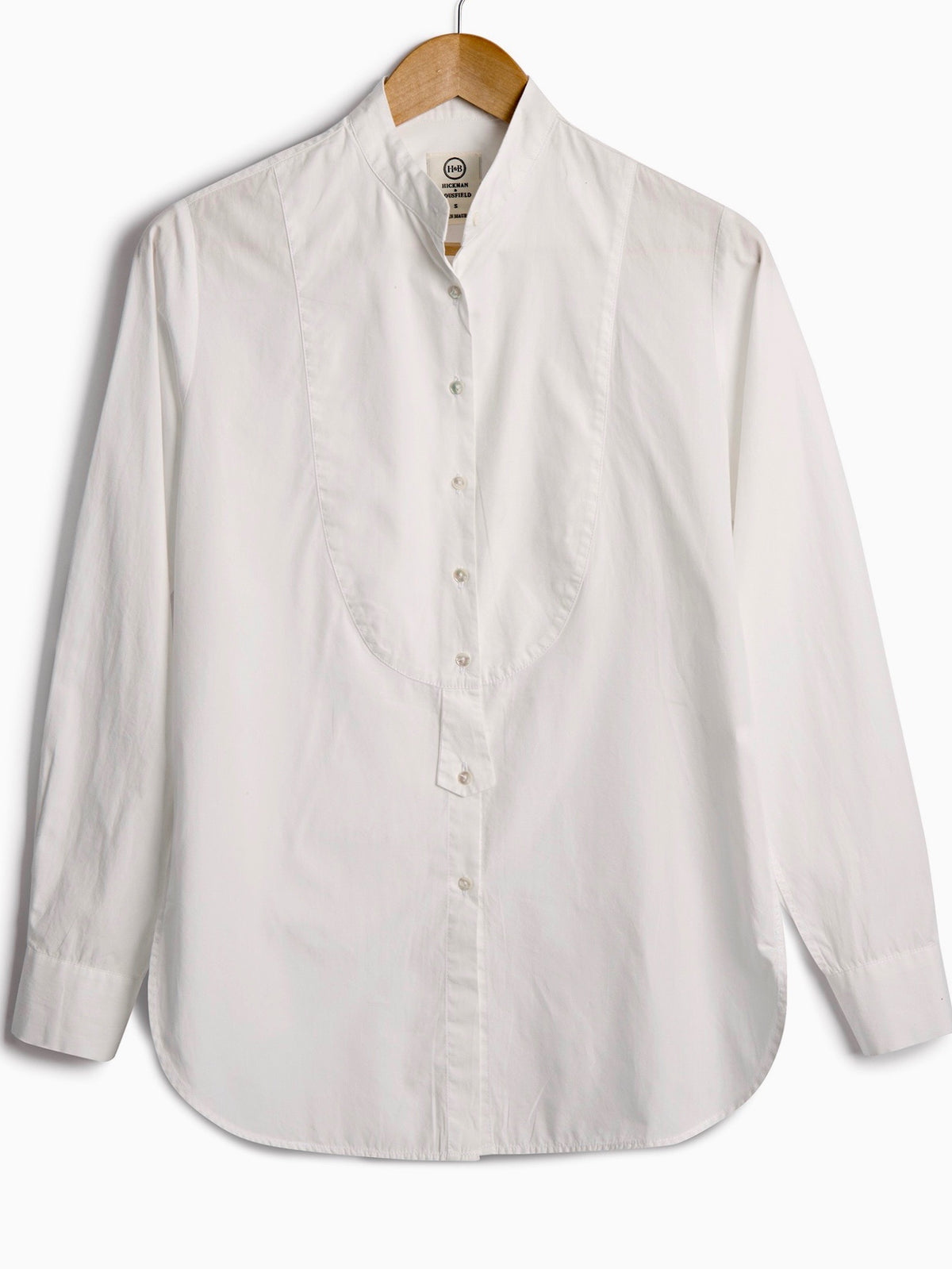 Dress Shirt in White Poplin | Hickman & Bousfield