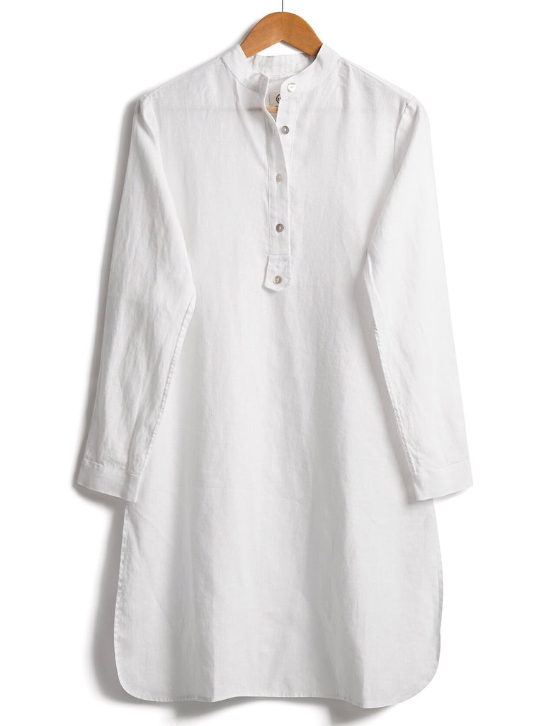 Long-line White Linen Tunic hickman and bousfield | Shop Travel and ...