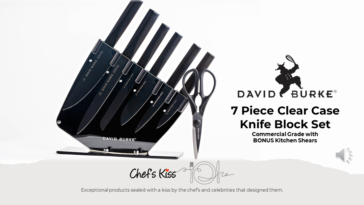 David Burke 7 Piece Acrylic Black Knife Set – Chef's Kiss At Home