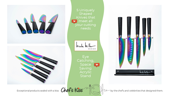 Nicole Miller 6 Piece Knife Set – Chef's Kiss At Home