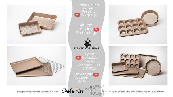 David Burke Bronze 8 Piece Bakeware Set – Chef's Kiss At Home